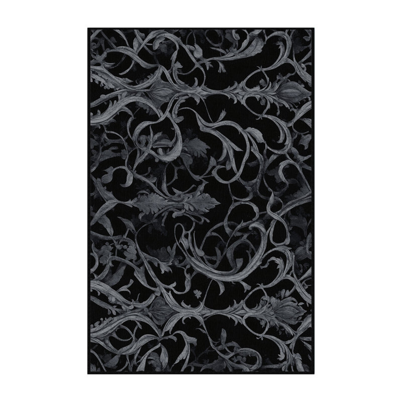 Moonlit Noir Rug, Rectangle 2' x 3'