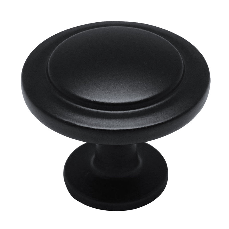 1 1/4 Diameter Round Knob Multipack, Black