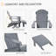 Chaise Adirondack pliante 3 pièces avec repose-pieds et table d'appoint