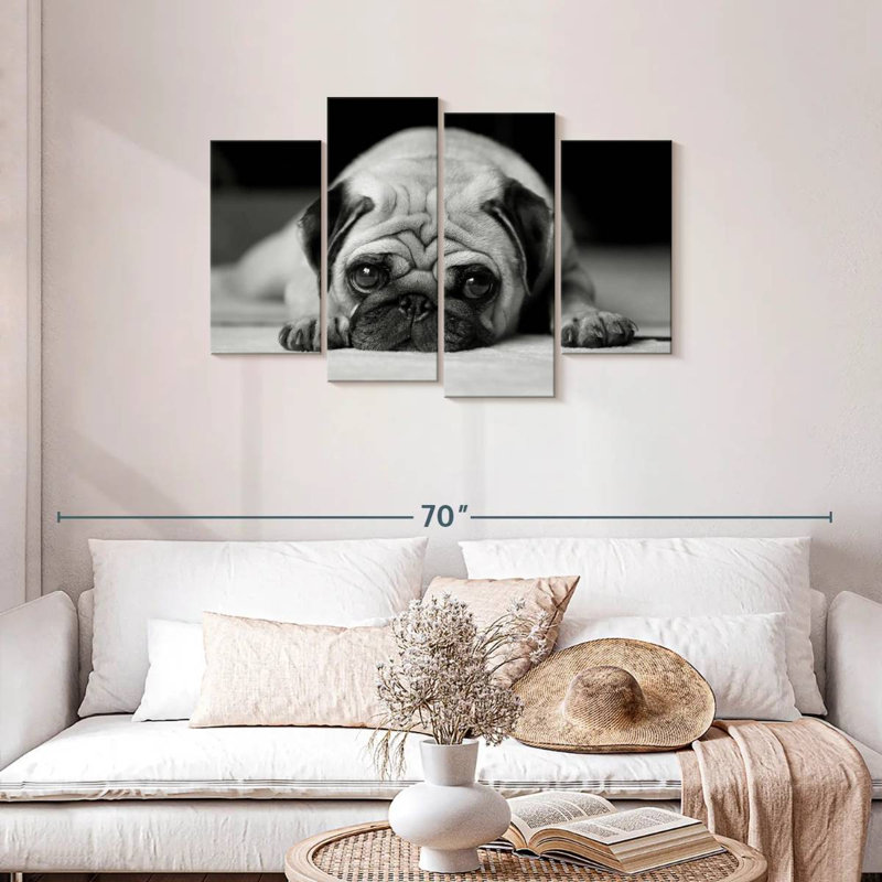 Sad Pug, 27" H x 43" W