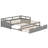 Twin Size Extendable Daybed With Trundle Beds, Wood Daybed Frame With Pull Out Trundle, Twin To King Design Extending Daybed-178551798