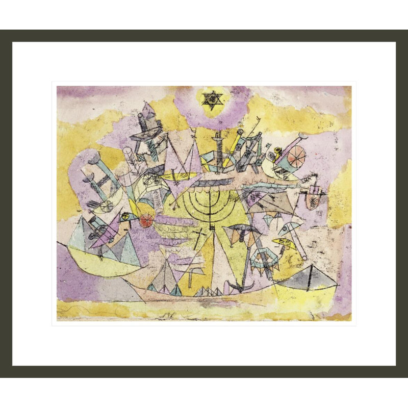 «The Unlucky Ships» par Paul Klee, impression giclée sur cadre, 17.75" H x 20.79" W