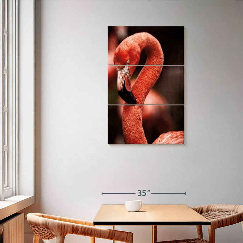 Brampt Caribbean Flamingo II, 57" H x 36" W