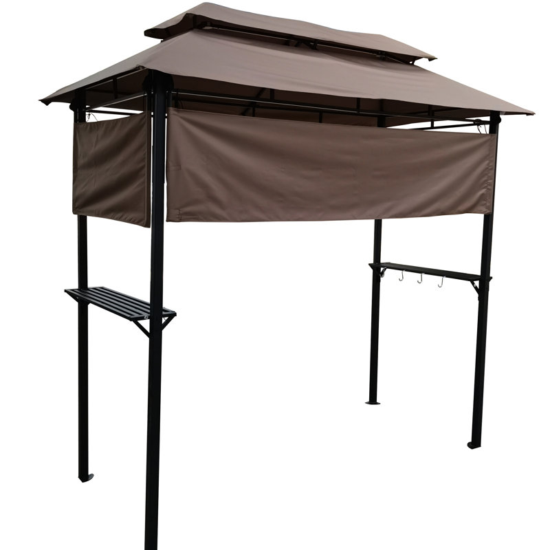 Tente de pavillon de jardin 8 pi x 4 pi avec fonction d'évacuation de fumée - matériau de feu propre et sécuritaire