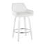 Ensemble de tabourets pivotants contemporains avec repose-pieds chromé-129455899