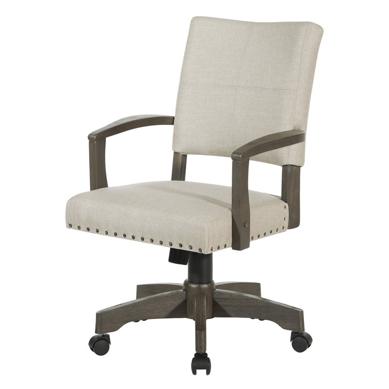 Santina Polyester Blend Bankers Chair, Ivory