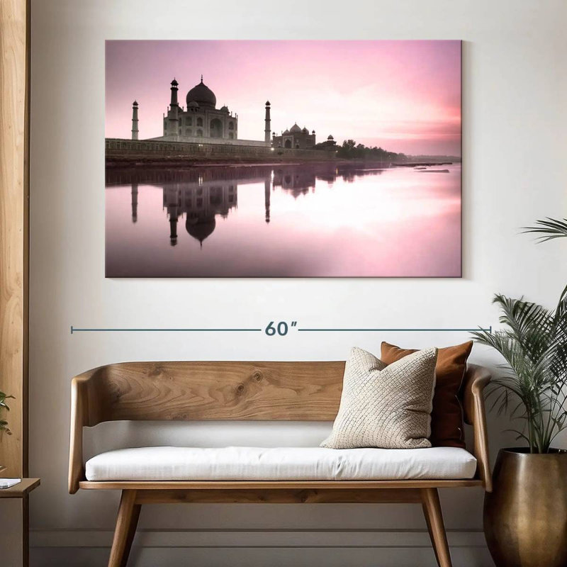 Kavia Taj Mahal From Yamuna River, 34" H x 51" W