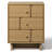 3-Drawer Nightstand, Solid Wood, Natural Oak Finish