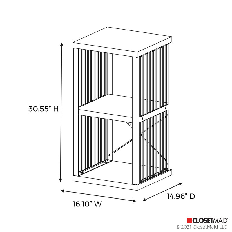 Bibliothèque à 30 cubes H 30,55 "x l 16,1", Noyer pomme
