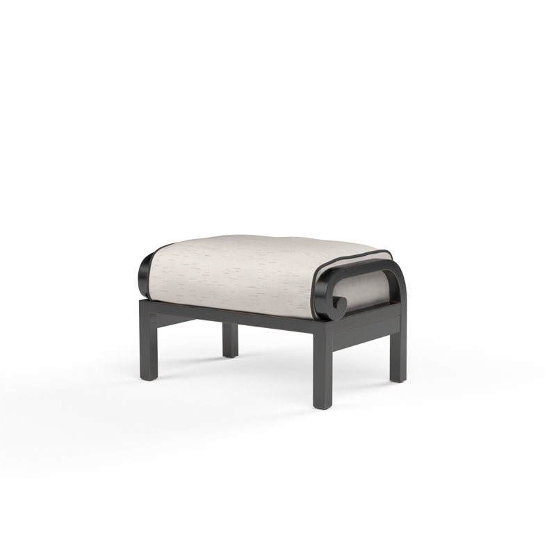 Monterey Outdoor Ottoman with Sunbrella® Cushion, Frequency Sand Sunbrella®