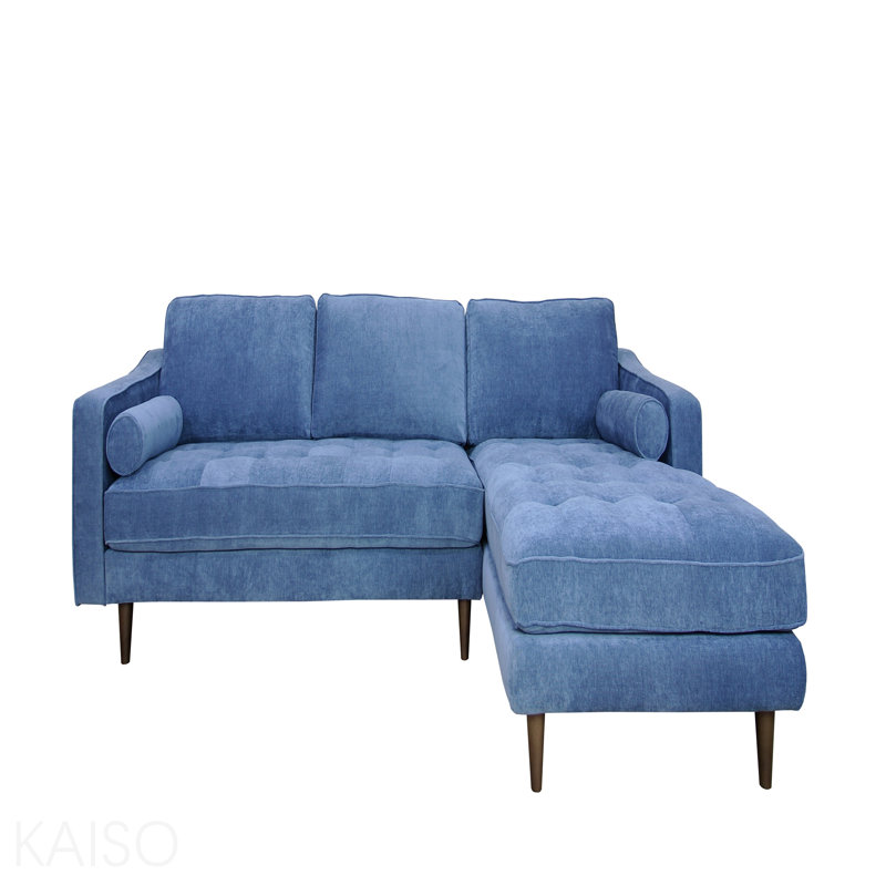 Canapé modulaire Anderson Raf - bleu denim, Orienté à droite, Bleu