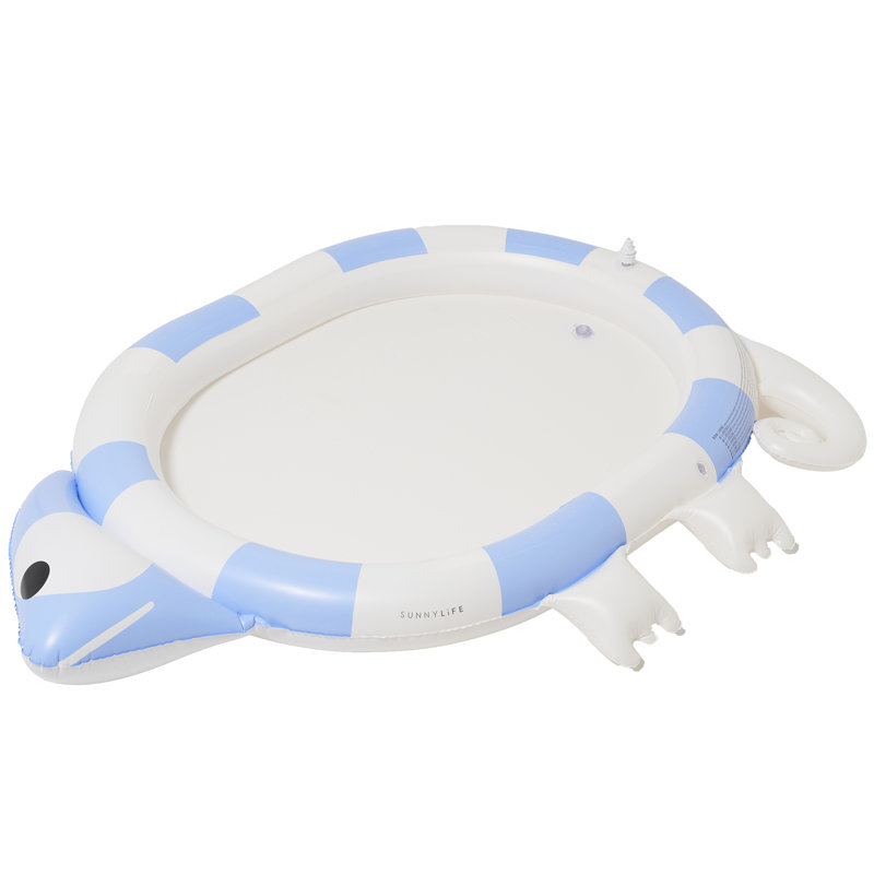 Kids Sprinkler Mat: Into the Wild Blue Lizard