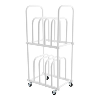 Double-Tier Rolling Art Canvas Mobile Organizer For Art Studio
