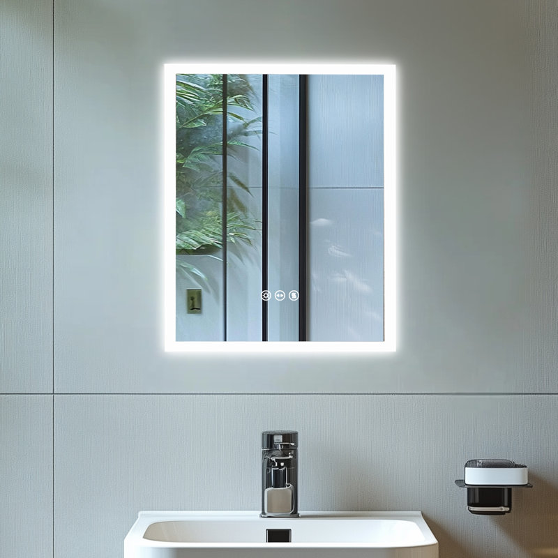 Cevat Frameless Lighted Wall Mirror