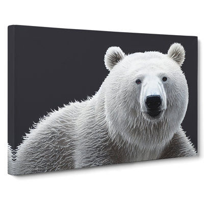 Dynamic Polar Bear - Wrapped Canvas Print