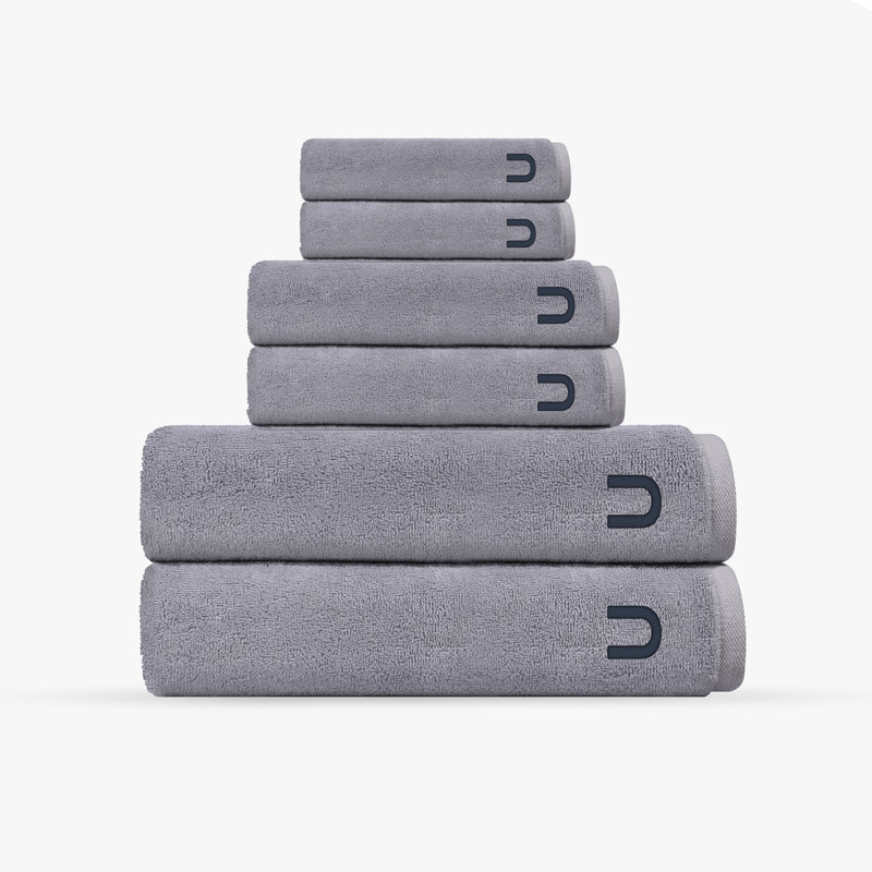 Monogrammed Cloer 6 pcs Turkish Towels Set, Silver, U
