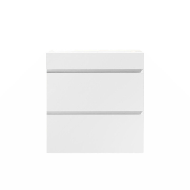 Shawan 24 Single Wall Mounted Bathroom Vanity with Top, without Drain and Faucet, White, White