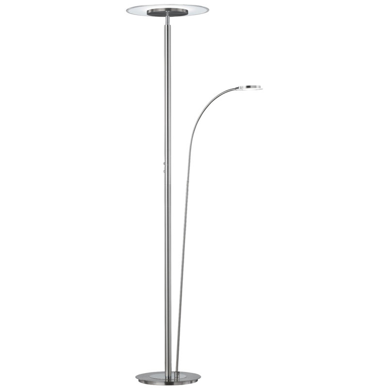 Ackermann 71'' LED Torchiere Floor Lamp, Satin Nickel