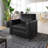 Upholstered Reception Chair with Right Side Charging Bank, Includes 2 Outlets, 2USB Ports, 1 USB-C Port-1473827444