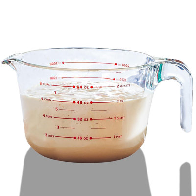 Le'raze 8 Cup Large Glass Measuring Cup with Measurement Markings
