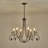 6-Light Dimmable Steel Candle Style Chandelier