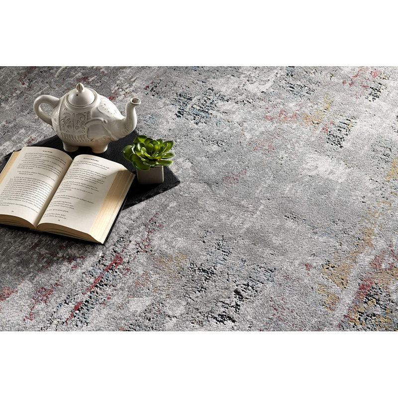 Viscose Abstract Indoor Rug, Runner 2' x 15'