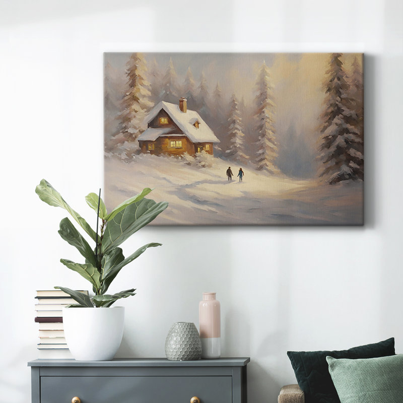 Paysage rétro CLCLII, H 19 po x l 28 po x P 1,5 po, Toile tendue