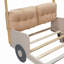 Lit voiture en bois avec coussin, toile de plafond et DEL-1306022366