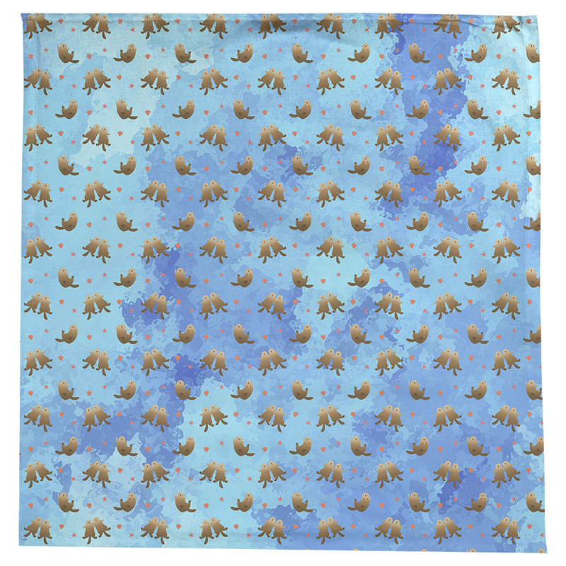 Nappe carrée à motif géométrique avicia, Bleu pâle