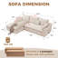 Canapé modulaire Boneless de 103 po sans assemblage requis avec coussins-488336059-488336052