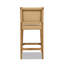 Pierre 26 tabouret de comptoir de cuisine avec dossier en cuir beige