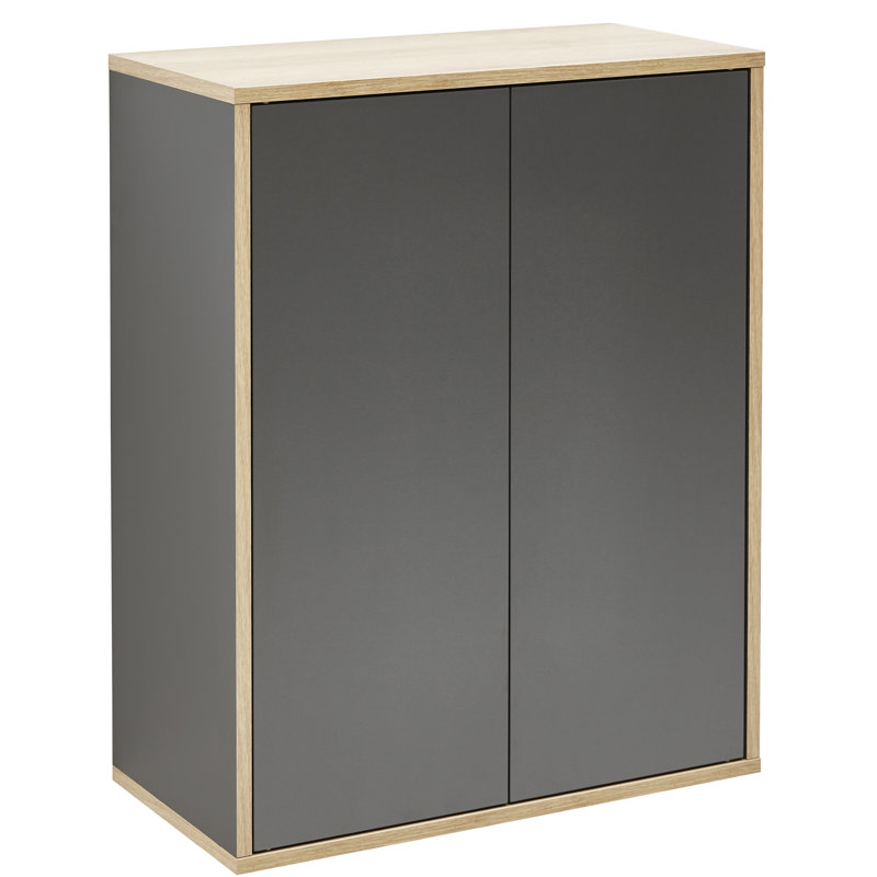 Finn 60cm W x 75cm H x 30.5cm D Drill / Screw Bathroom Cabinet, Grey/Brown