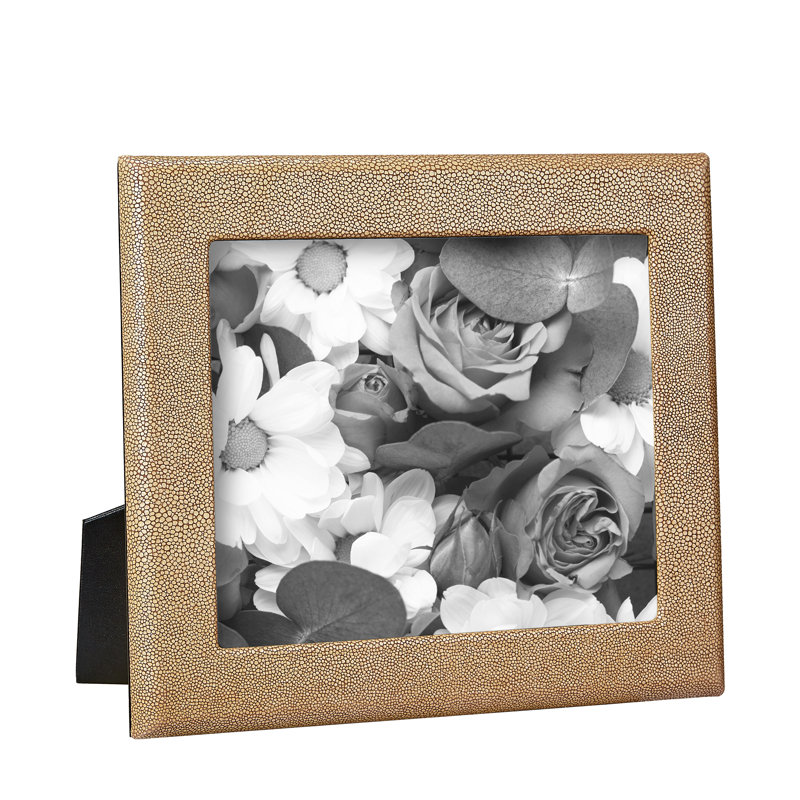 Leather Picture Frame, 8" W x 10" H, Stone
