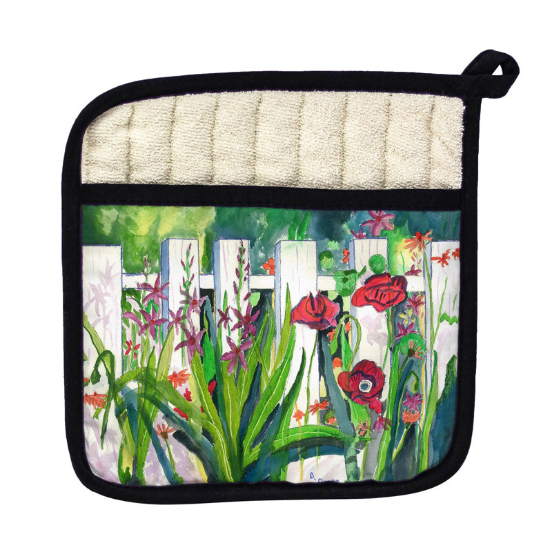 Cuisinier poignée clôture intérieure et fleurs betsy drake