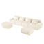 Canapé modulaire en forme de U 6 pièces sans cadre avec 2 repose-pieds en peluche texturée 3D-1617390960-1617390975