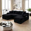 Canapé modulaire en forme de U 94,5 po à assise profonde et sans assemblage, confort moelleux en nuage-129498577