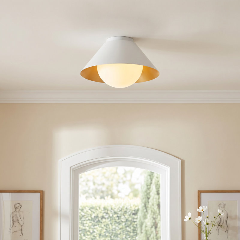 Ireland Integrated LED Dimmable Flush Mount, White