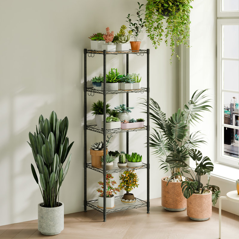 5-Tier Metal Shelving Units, Silver