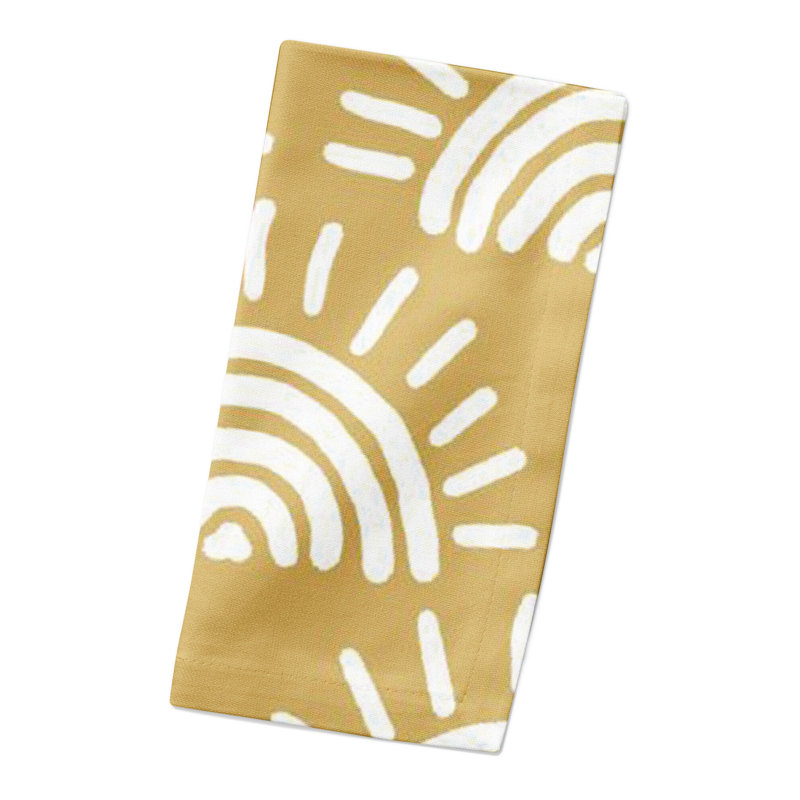 No Pattern Rectangle Napkin, Yellow