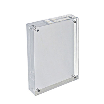 Clear Acrylic Magnetic Photo Frame Block 8.5" x 5.5" Vertical/Horizontal