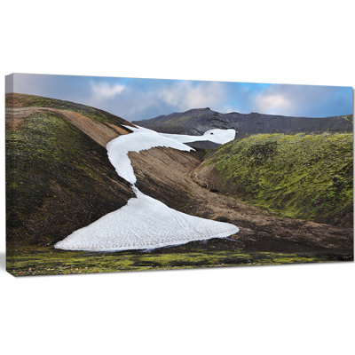 " White Spots Snowfields In Gullies "