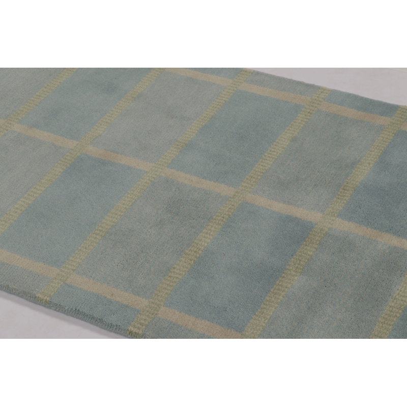 Art Deco Hand Knotted Wool Area Rug, Rectangle 8' x 10'