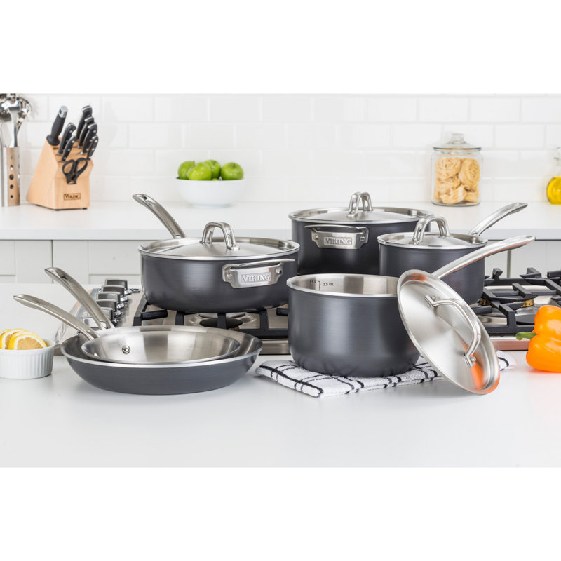 Viking 5-Ply 10-Piece Hard Anodized and Stainless Steel Cookware Set