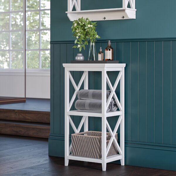 Burroughs 14.69 W x 42.7 H x 11.42 D Free-Standing Bathroom Shelves Andover Mills Finish: White