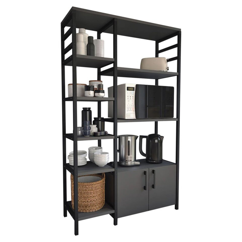 Nekko 55.39cm W Metal Shelving Unit, Anthracite