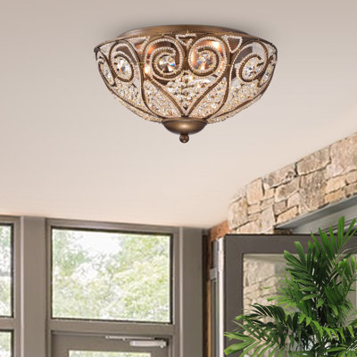 Scoggin Crystal Flush Mount