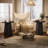 Farmhouse Round End Table with Octagonal Base-1205022710