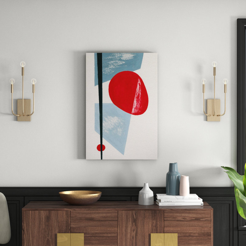 Red Spot - Wrapped Canvas Painting, 91cm H x 61cm W