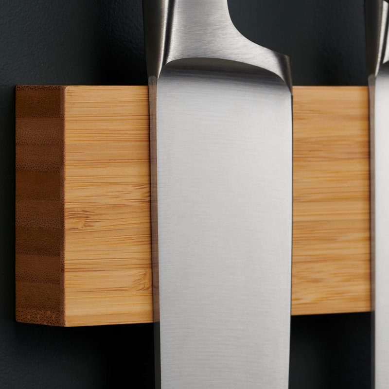 TAKKUI 6x2x1 Magnetic Knife Holder, Bamboo