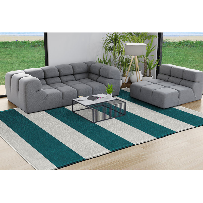 Lucene Chenille Striped Indoor Rug, Rectangle 8' x 10'